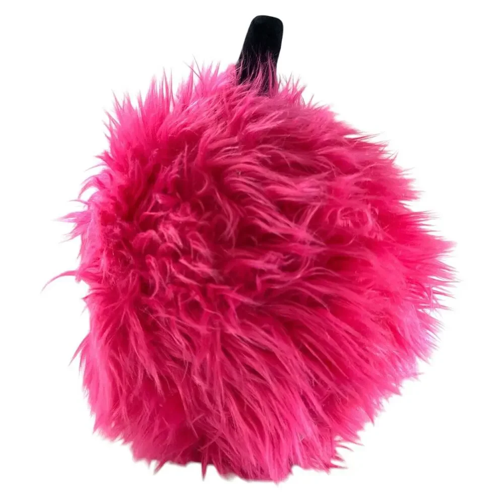 Cupcakes and Cashmere Pink Furry Jack-O’-Lantern Pumpkin Halloween Plush 14”
